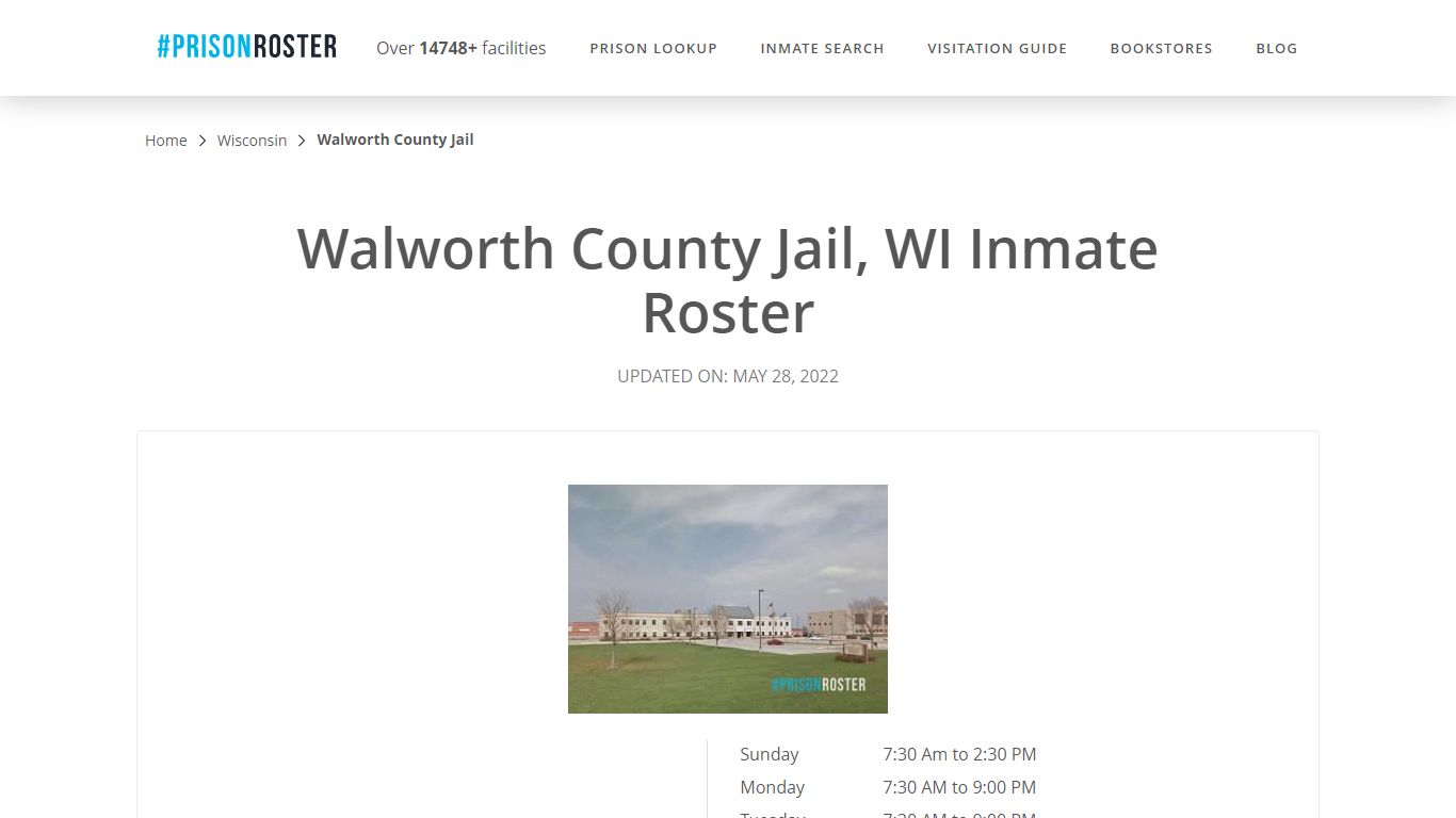 Walworth County Jail, WI Inmate Roster